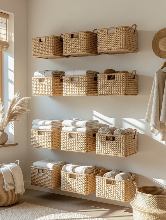 maximize storage with baskets