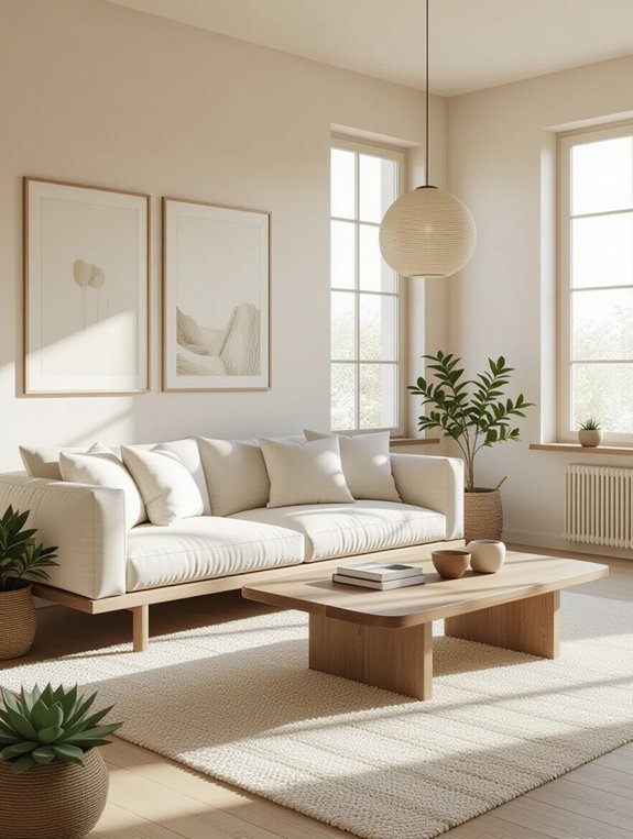 minimalist peaceful sanctuary space