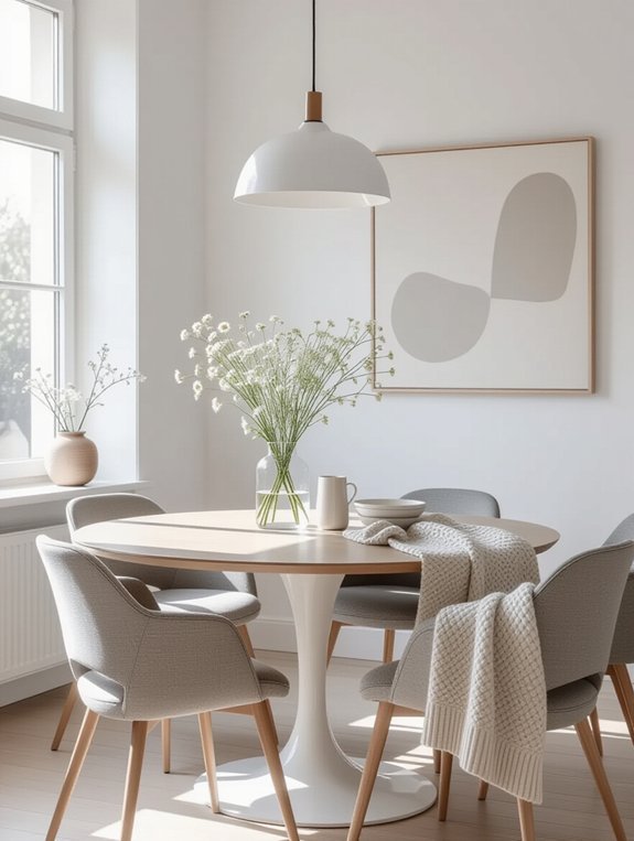 minimalist scandinavian dining elegance
