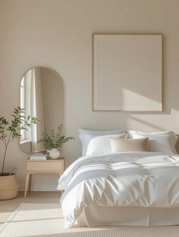mirrors enhance bedroom depth