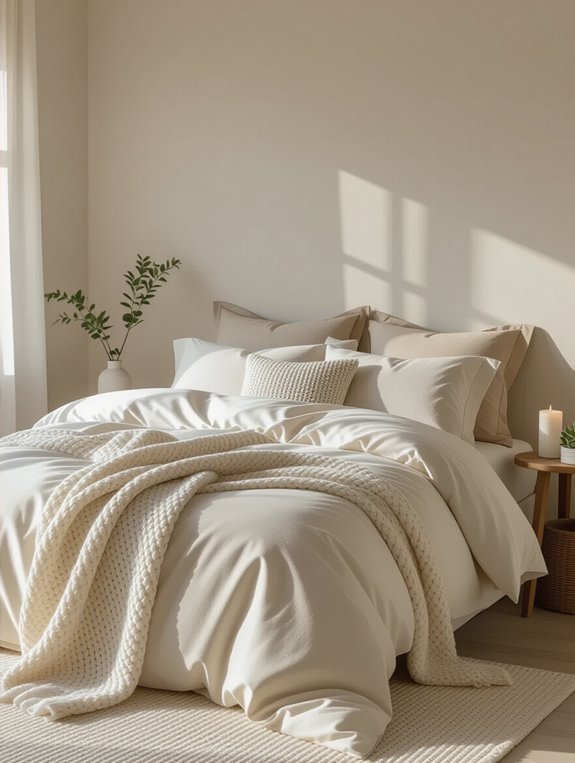 monochromatic bedroom elegance achieved