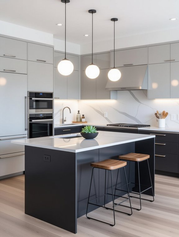 monochromatic kitchen color scheme