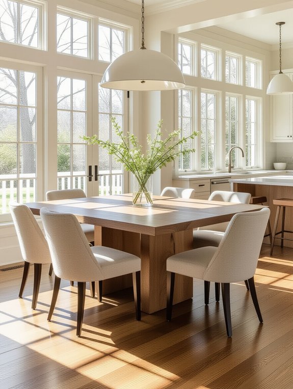 natural wood dining finishes