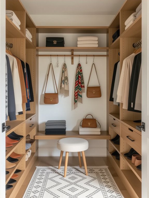organize accessories with hooks