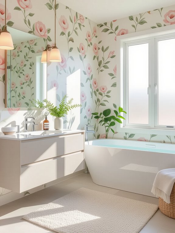 peel and stick wallpaper transformation