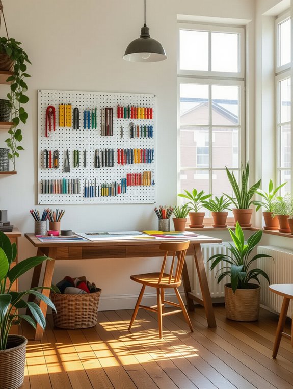 pegboards for organized storage