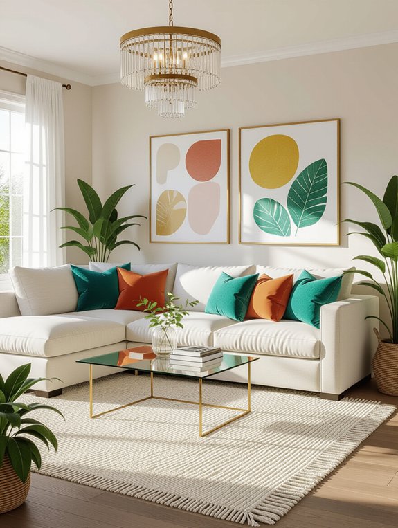 pillows enhance living room
