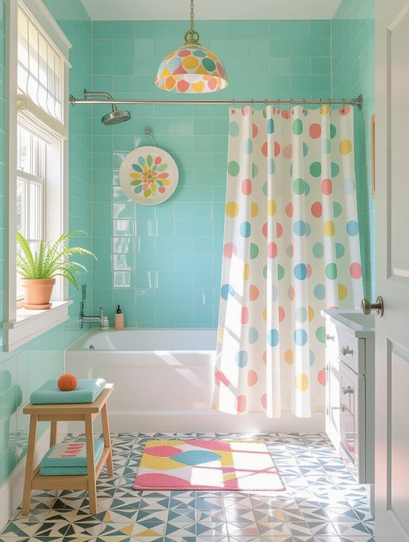 playful patterns for bathrooms
