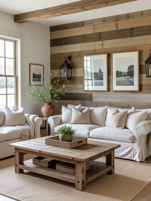 reclaimed wood adds warmth