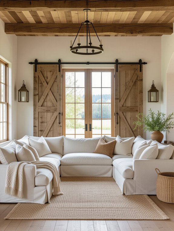 rustic barn door charm