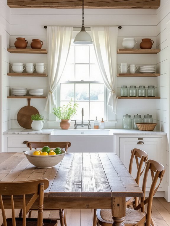 rustic charm through distressed furniture