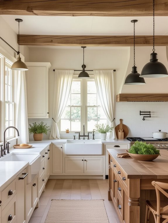 rustic kitchen beam ideas
