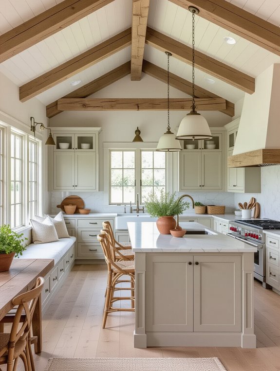 seamless kitchen living flow