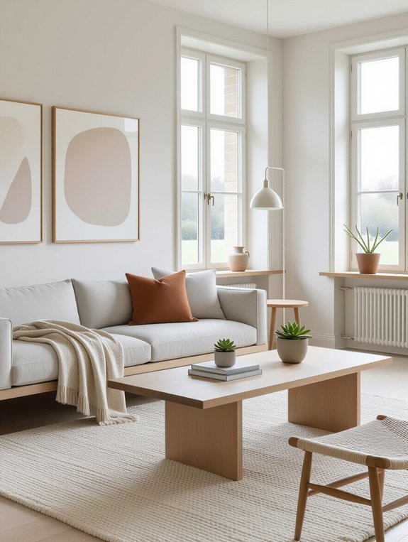 serene minimalist furniture choices