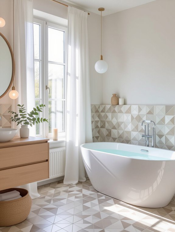 serene scandinavian bathroom design