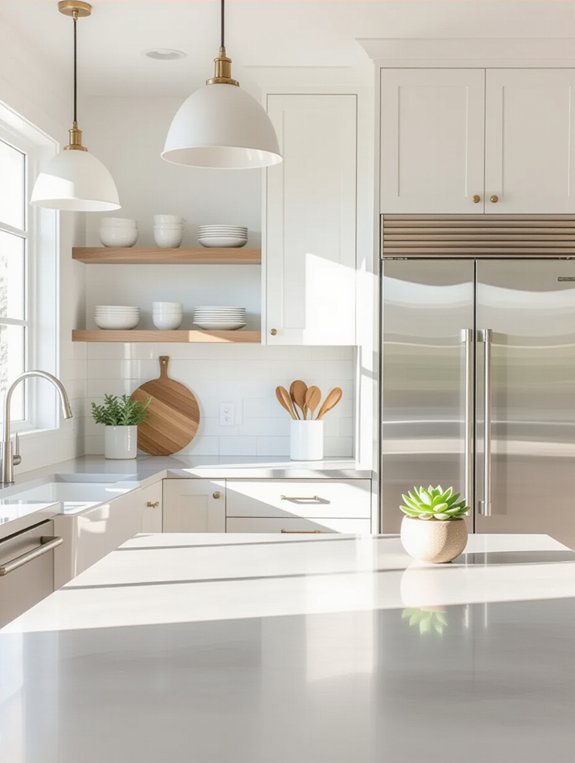 sleek functional minimalist kitchen