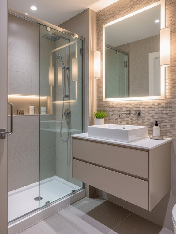 slimline fixtures for bathrooms