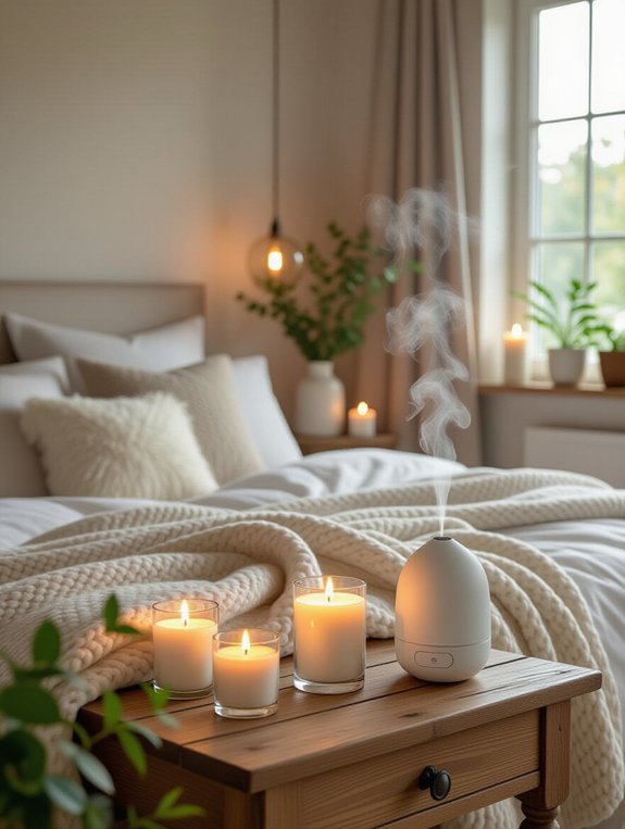 soothing atmosphere with scents