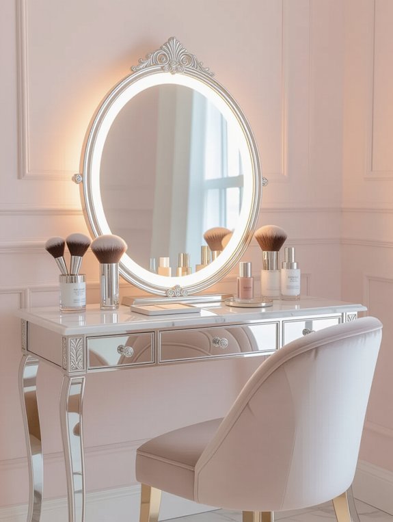 sophisticated vanity mirror upgrade