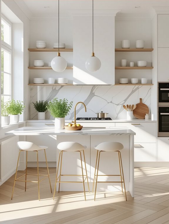 spacious minimalist kitchen design