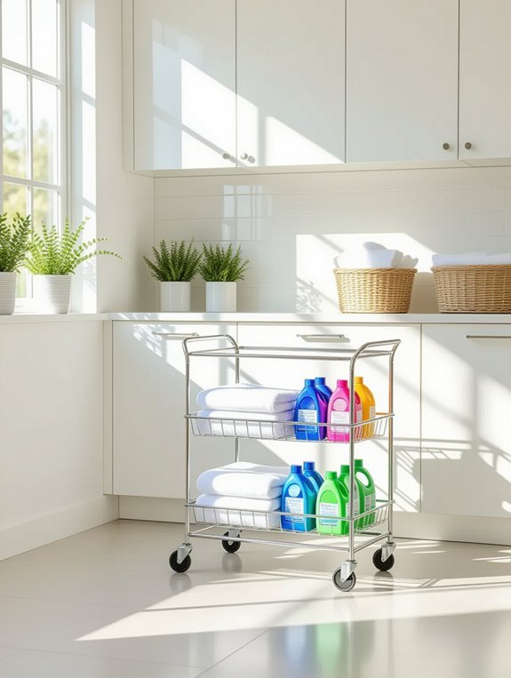 stylish and functional laundry carts