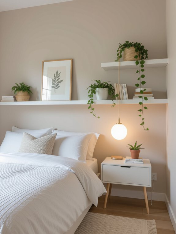 stylish functional floating shelves