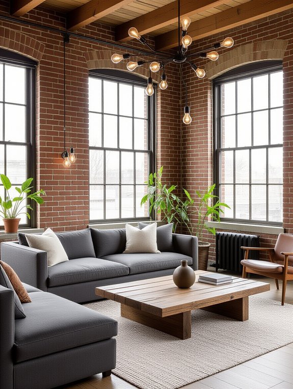 stylish industrial living room