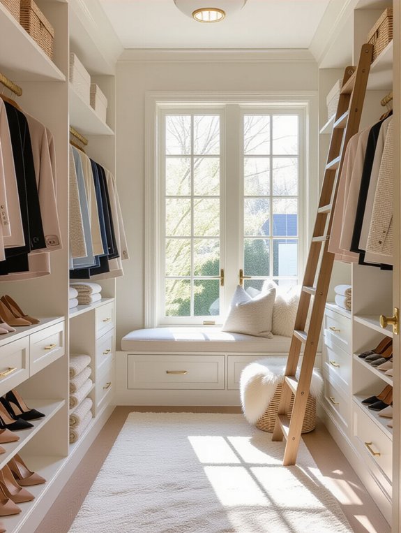 stylish ladder closet storage