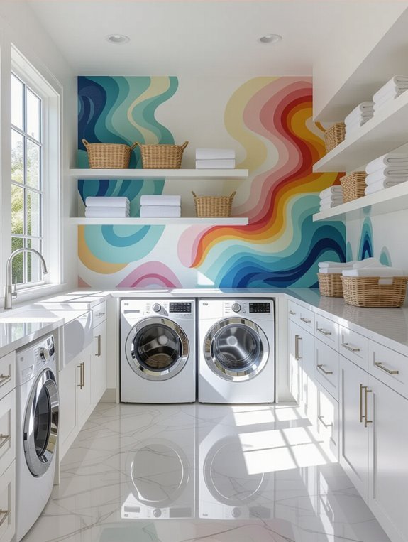 stylish laundry room decor