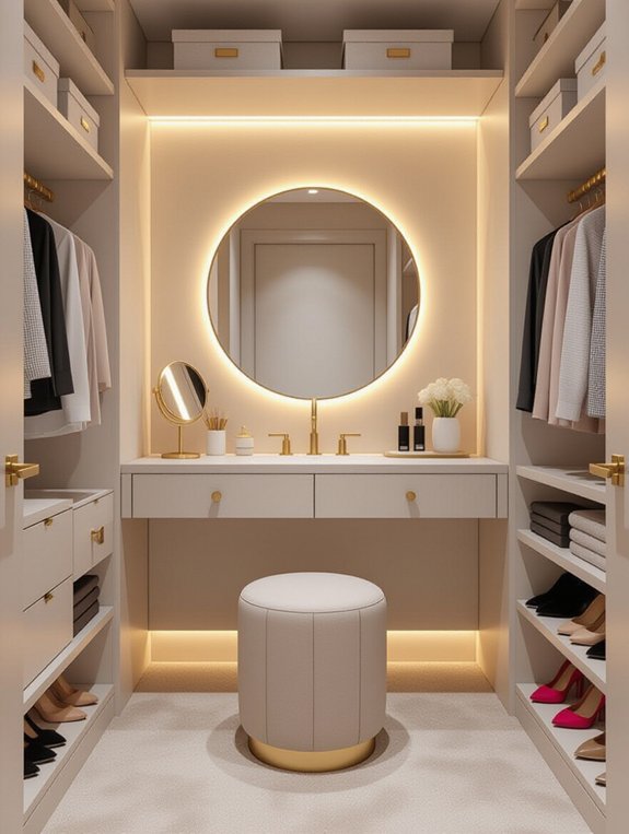 stylish small vanity area