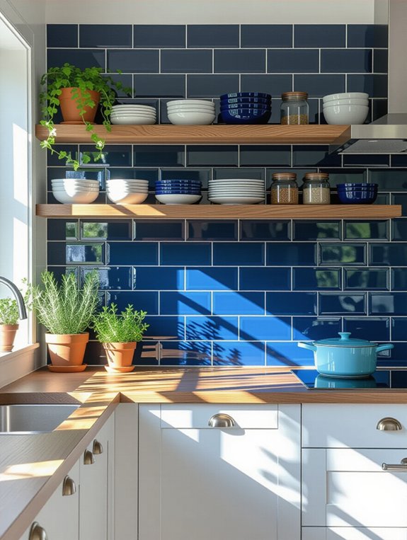 textured tiles enhance depth