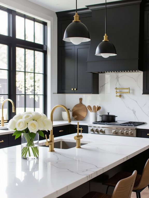 timeless elegant monochrome kitchen
