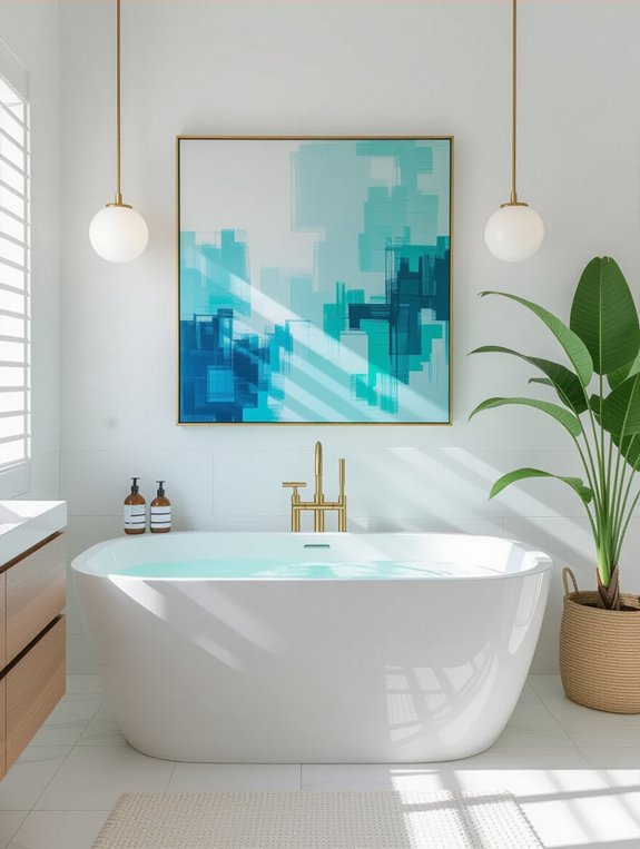 transform bathroom with artwork