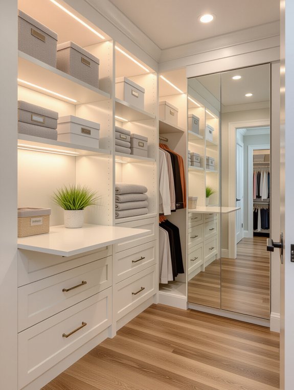 transform closet with table