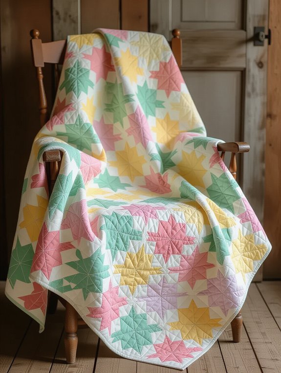 tumbling blocks quilt design
