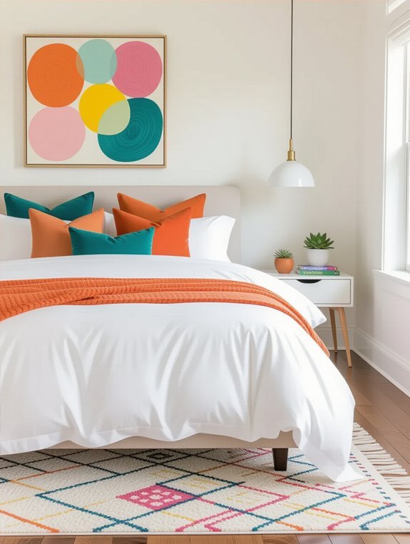 vibrant bedroom accessories ideas