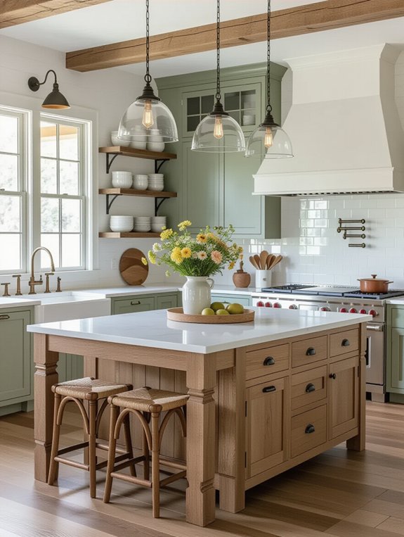 vintage warmth in kitchens